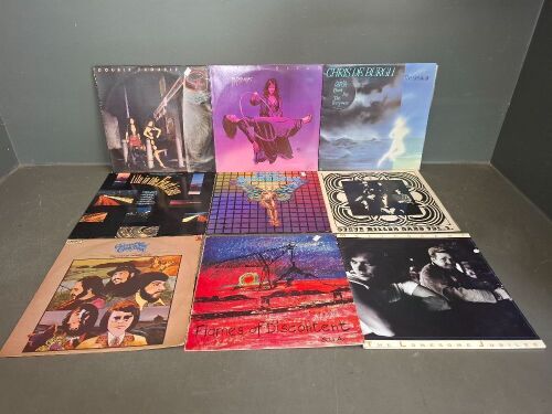 9 Mixed Rock Vinyl Records