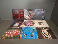 9 Mixed Rock Vinyl Records