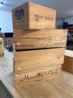 4 Wooden Wine Crates 2 x Howard Park - 3