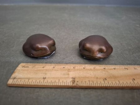 2 Small Bronze Frogs