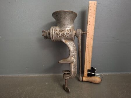 Bolinders No. 2 Ideal Made in Sweden Meat Grinder