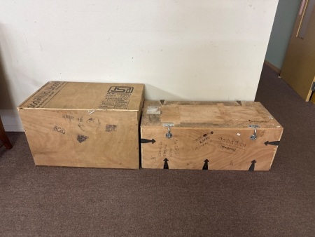 2 Plywood Cargo Crates