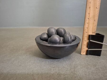 Solid Shungite Bowl with Shungite Pebbles/Stones