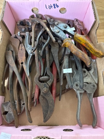 Assorted pliers and wrenches