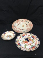 3 Vintage Plates inc. Derby Imari Pattern