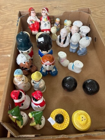 Asst of Mid Century People Salt & Pepper Shakers