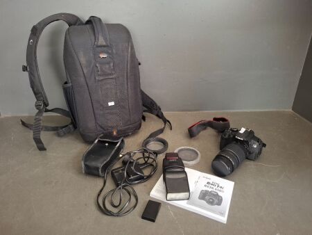Lowepro Camera Backpack - Incs Canon EOS 650 Digital Camera - Canon 420EX Speedlite - Charger