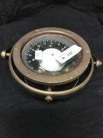 Vintage Brass Ships Gimbal Compass