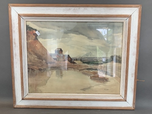 Framed Original Watercolour Signed M Neill for Mary Elisabeth (May) Neill