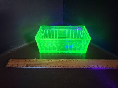 Uranium Glass Rectangular Dish