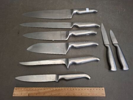 6 Furi Stainless Steel Knives - Incs 2 Small Stainless Steel Knives