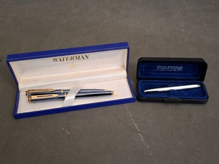 Waterman Paris Boxed Fountain and Ball Point Pen & Fisher Space Pen USA&nbsp;