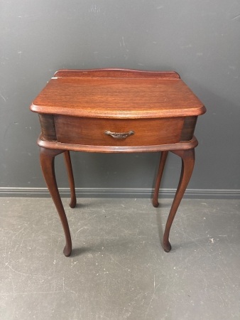 Vintage Wooden 1 Drawer Bedside Table