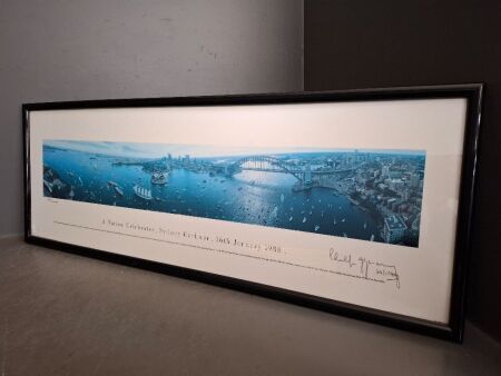 Frame Photograph of A Nation Celebrates, Sydney Harbour, 26th January 1988 - Signed by Phil Gray - 440/2000