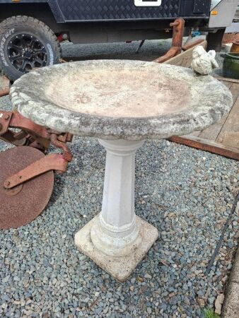 Large Concrete Shallow Bird Bath