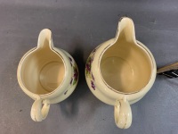 Set of 2 Graduated Royal Staffs Honeyglaze Jugs - 5