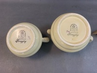 Set of 2 Graduated Royal Staffs Honeyglaze Jugs - 6