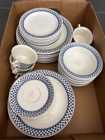 Adams England Blue & White Dinner Set - Incomplete