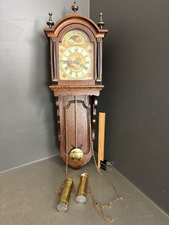 Mid Century Warmink Wuba Wooden Wall Clock