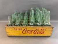 Small Timber Coca Cola Crate with 12 x 10fl.oz 12 x 6.5fl.oz Bottles - 3