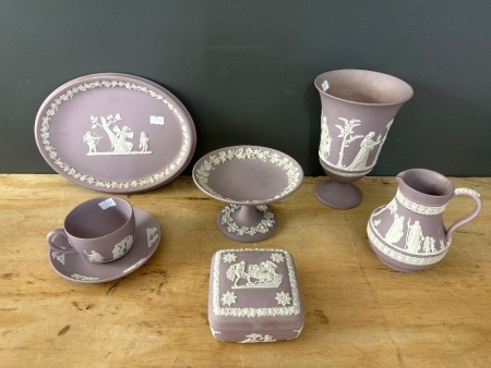 Selection of Wedgewood Lilac Jasperware