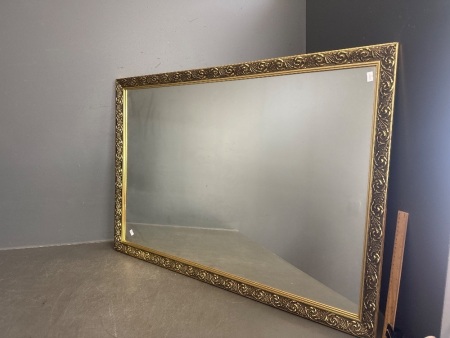 Large Gold Look Framed Mirror