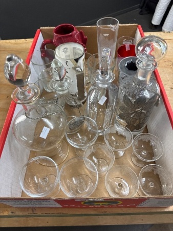Mixed Barware Lot inc. 4 Decanters