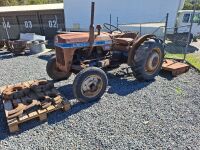 Leyland 154 Tractor with David Brown Slasher BPT04 4ft. with Spare Wheel Weights