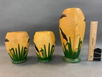 Set 3 Vintage English Vases with Ducks c1930's - 4