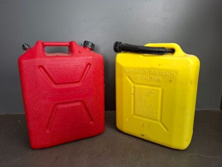 2 x 20lt Plastic Fuel Cans