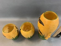 Set 3 Vintage English Vases with Ducks c1930's - 5