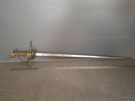 Bronze Dragonhead Display Sword