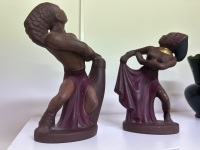 2 African Style Ceramic Sculptures - 3