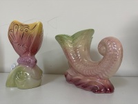 PP Pty Ltd Australia Lustreware Vase & Butterfly Vase - 2