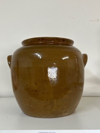 Vintage Ceramic Stoneware Crock - with lid