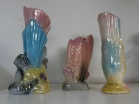 3 Lustreware Vases - 2