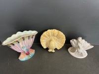 3 Lustreware Bird Style Vases - 4