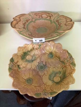 Burleighware Animal Scene Bowl & Floral Ceramic Bowl