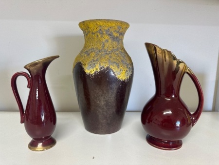 3 West German Ceramic Pieces