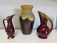 3 West German Ceramic Pieces
