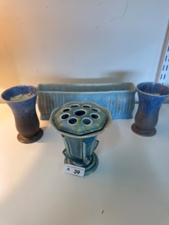 Selection of English Blue Vases