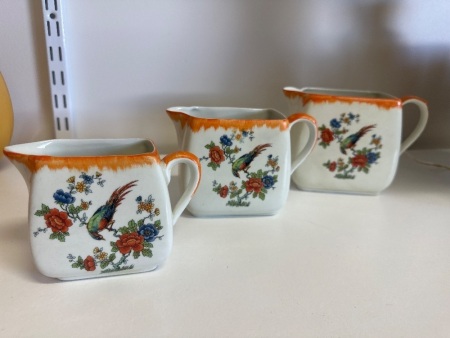 3 Various Sized Empire Ivory Ware England Creamers