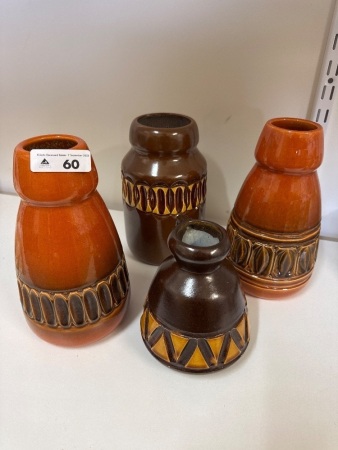 Selection of Beit Hayotser Israel Glazed Vases