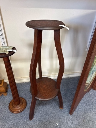 Tri Legged Wooden Plant Stand
