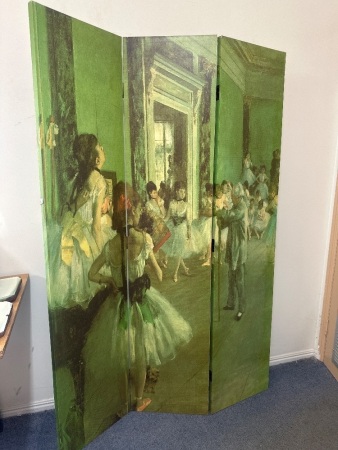 The Dance Class Decorative 3 Panel Room Divider