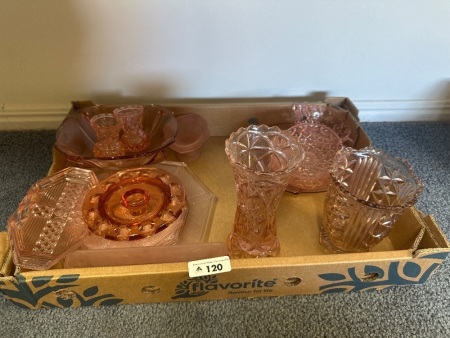 Large Lot of Pink Glass&nbsp;