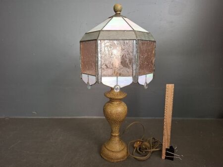 Vintage Stained Glass Table Lamp