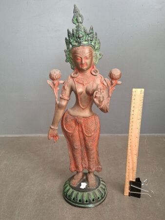 Bronze Burmese Tara Sculpture