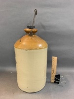 Vintage Sharpe Bros Salt Glazed Stoneware Ginger Beer Flagon c1948 with Original Handle & Stopper - 2