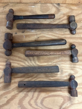 6 x Ball Pein Hammers